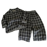 MQTIME  -  Boys Set Autumn Spring Kid Clothes Casual Simple Plaid Loungewear Long Sleeve Shirt Loose Pant Two Piece Set