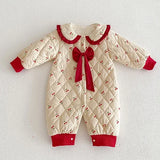 MQTIME  -  New Winter Toddler Baby Girl Thicken Warm Romper Long Sleeved Hooded Print Baby Jumpsuit Children Thicken Warm Clothes