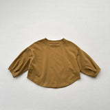 MQTIME  -  Autumn New Children Long Sleeve T Shirts Solid Baby Boys Casual T Shirts Cotton Girls Loose Bottoming Tops Kids Clothes