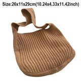 Mqtime Fashion Knitted Shoulder Bags Autumn & Winter Style Solid Color Women Handbags INS Design Weave Bags for Female Ladies Big Tote