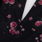 MQTIME  -  Fashion Floral Print Women's Mini Dress V Neck Puff Sleeve Elegant Patchwork Party Evening Gala Dress Female Dresses