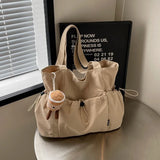 MQTIME  -  Casual Commuter Large Capaci Nylon Tote Bag Women's New 2025 College Student Class Bag Commuter Single oulder Tote Bag
