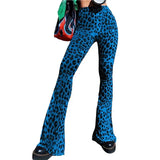  MQTIME  -  Flare Yoga Pants For Women - Soft High Waist Bootcut Leggings Tall & Long Leopard Flared Pants