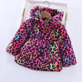 MQTIME  -  New autumn and winter 2-8 year old baby coat thickened warm plush outdoor hooded pure cotton girls coat