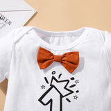 MQTIME  -  2Piece Summer Baby Boy Outfit Set Korean Cartoon Cute Print Short Sleeve Newborn Jumpsuit Bodysuit+Shorts Toddler Clothes BC1766