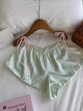 MQTIME  -  Pure lace lace lace with chest cushion sleepwear for women's summer new style 2025 plus size suspender sleepwear set