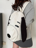 MQTIME  -  Cute Little Dog Canvas Bapa Portable Travel Bag Korean Sle Student Fem oulder Bag Large Capaci Foldable Bapa