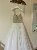 MQTIME  -  Off-White Prom Dress Sleeveless Sweetheart Neckline Spaghetti Strap A-Line Special Occasion Bridesmaid Evening Gown
