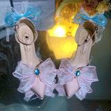 MQTIME  -  Lolita Cosplay Y2K Heels Pink Dreamy Bridal Wedding Shoes 2000S Heels High Quality Designer Luxury Shoes Elegant Women's Sandals