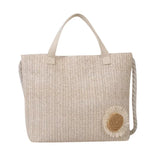 Mqtime Small clear fashion flower woven shoulder bag  retro minimalist square bag woven vegetable basket bag