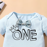 MQTIME  -  2Piece Summer Baby Boy Outfit Set Korean Cartoon Cute Print Short Sleeve Newborn Jumpsuit Bodysuit+Shorts Toddler Clothes BC1766