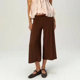 MQTIME  -  Women's Y2k Fold Over Loungewear Capris Wide Leg Cropped Flowy Gaucho Pants Comfy Casual Yoga Coluttes Pajama Bottoms