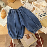  MQTIME  -  Kids Baby Girls Jeans New Winter Thicken Warm Solid Color Toddler Girls Demin Pant Elastic Waist Infant Girls Jogger Pant