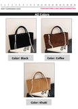 MQTIME  -  Faionable Large Capaci Commuter Suede Tote Bag Dongda Gate New Soft PU Handbag Casual Youth Sle Trendy Tot Bag