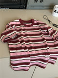 MQTIME  -  Summer New Children Loose Striped T Shirts Cotton Boys Girls Bottoming Shirts Toddler Long Sleeve Casual Tops Kids Clothes