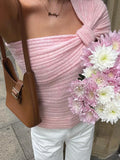 MQTIME  -  Simple and Elegant Style Bandeau Suspender Women's Sweater Women's Clothing Fall/Winter 2025