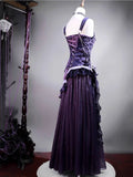 MQTIME  -  Mysterious Nocturne Velvet Elegant Mermaid Dress Elegant Gown Strap Dress Lolita Purple Evening Party Long Dresses