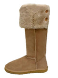MQTIME  -  Winter Women's Furry Cuffed Snow Boots Fleece Lined Long Calf Boots Thickened Knee High Calf Snow Boots
