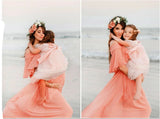  MQTIME  -  Maternity Wear  Photography Props Chiffon Midi Elegant Dresses Casual Pregnancy Woman Photo Shoot Clothing Pregnant Dress