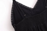  MQTIME  -  Women's Vintage Embroidery Off-Shoulder Mini Suspender Dress Summer Sexy Elegant Street Holiday Clothing