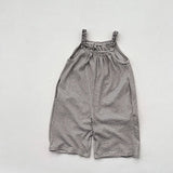  MQTIME  -  Autumn New Children Casual Overalls Cotton Boys Sling Trousers Fashion Kids Jumpsuit Baby Girls Striped Wide Leg Pants