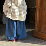 MQTIME  -  Spring 2025 Toddler Girl Denim Pant Cotton Elastic Waist Infant Baby Girl Jeans Loose Casual High Quality Kid Girl Wide Leg Pant