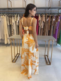 MQTIME  -  Sexy Beach Dress Sleeveless Backless Holiday Style Women Dress Cut Out Printing Maxi Sundress Vacation Robes