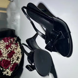 MQTIME  -  Thin Heel Strap Sandals Women's Summer Round Head Open-toed Bow High Heels