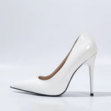 MQTIME  -  Sexy Patent Leather Super High Heel Pumps Women Spring Summer Classic Pointed Toe Black Dress Shoes Woman's Office Shoes