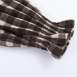  MQTIME  -  Chic Fashion Honeycomb Check Blouses for Women New Long Sleeve Women's Casual Simple Style Shirt And Blouse Woman Tops