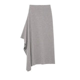  MQTIME  -  High Waist Skirt Women's Spring Autumn Long Skirt Casual Asymmetrical Hem Ruffles Midi Skirts For Women 2026 New ﻿