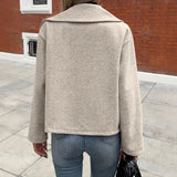 MQTIME  -  Solid Casual Loose Jacket Coats For Women 2025 Winter Vintage Women's Jackets Overcoat Autumn Female Coat Outerwears Tops