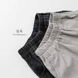 MQTIME  -  Spring New Children Casual Pants Girls Vintage Cargo Pants Solid Baby Boy Harem Pants Kids Trousers Infant Clothes