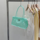  MQTIME  -  Fashion Transparent Pvc Dot Women Handbags Designer Swee tJelly Bag Lovely Summer Bag Cute Flap Square Bags