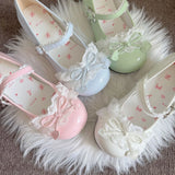 MQTIME  -  Y2K Wedges Lace Bow Lolita Y2K High Heel Summer Llita Cosplay Shoes Mary Jane Shoes Sneakers Cutecore Heels Women's Footwear