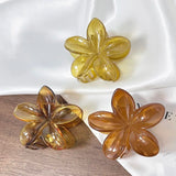 MQTIME  -  3pcs/set Fashion Gradient Flower Shark Claw Elegant Acrylic Large Hair Clip Crab For Women Ponytail Hair Accessories Beach Clamp