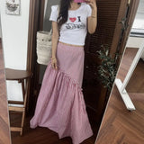 MQTIME  -  Women's High Waist Striped West Skirt Casual Dress Fashion Festival Skirt