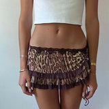 MQTIME  -  New Fashion Women's Hot Sale Spliced Drawstring Sexy Short Skirt