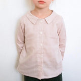 MQTIME  -  Casual Cotton And Linen Children's Shirts Spring Autumn New Boys And Girls Cute Lapel Long-Sleeved Shirts Toddler Girl Clothes