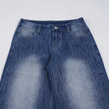  MQTIME  -  Y2K Rhinestone Wide Leg Jeans Women Gradient Washed Baggy Denim Pant Low Waist Sparkly Glitter Flare Trouser Streetwear