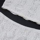  MQTIME  -  Casual Women's Skirt Set O-neck Sleeveless Top Long Skirts Female Lace Sets Summer Vacation Holiday Fashion Lady Outfit