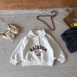 MQTIME  -  New autumn baby clothing for 0-3 years old, boy daughter children's lapel hoodie, letter printed long sleeved T-shirt