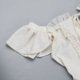  MQTIME  -  New Retro One-word Shoulder Suspender Skirt Sexy Pure Desire Wind Lace-up Lace Dress