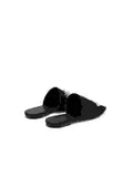MQTIME  -  Summer Metallic Silver Embroidered Decorated Slippers New Square Toe Versatile Low-heeled Women's Shoes
