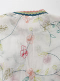 MQTIME  -  Beach Style Dress Sets Summer New Flower Embroidery Two Pieces Outfits Mujer Cotton Blend Vacation Boho Suits