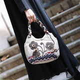 MQTIME  -  Women Linen Casual Handbag High Quality Travel Shoulder Bag Shopper Tote Purse Female Large Capacity National Design Bolso Mujer