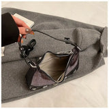  MQTIME  -  Shiny Stone Mini Handbag Crossbody Bag Shoulder Bags American Retro Big Wallet and Phone Storage Bag Woman Bags Purse