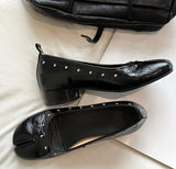  MQTIME  -  New Microfiber Leather Split Toe Women Pumps Fashion Pleated Designer Low Heeled Tabi Soft Soles Loafers Casual Shoes A0060