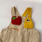 ﻿ MQTIME  -  New autumn baby clothing for 0-3 years old, cartoon apple pear patch overalls,