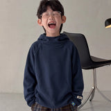 MQTIME  -  Boys Suit Autumn/winter New Childrens Wear Korean Style Boys and Girls Hooded Hoodie and Thick Plingham Pants Two-piece Set